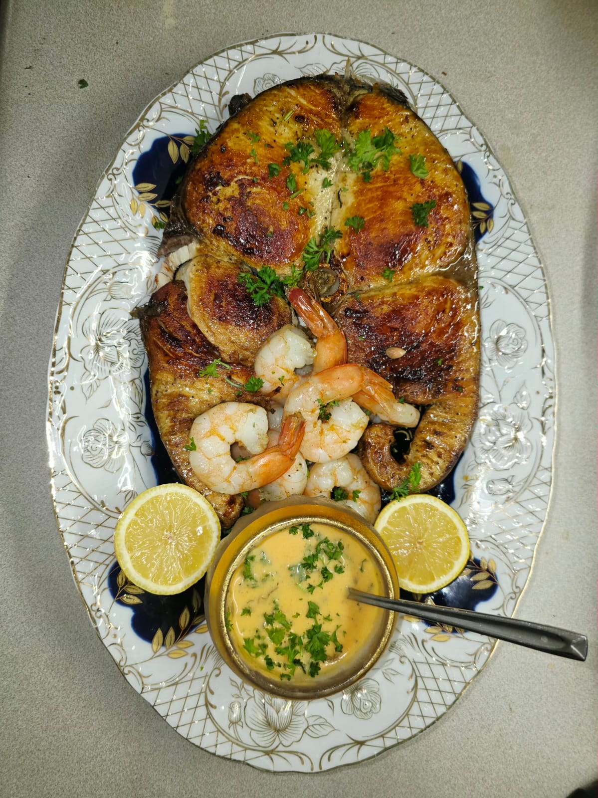 Mahi Mahi with Shrimp